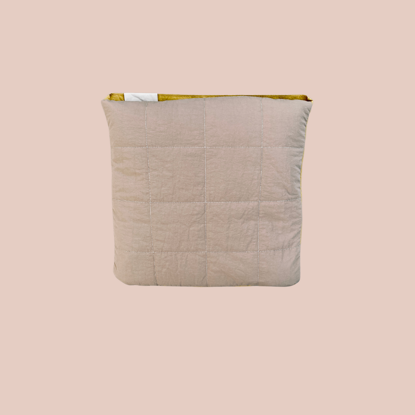 sustainable waterproof anytime rug. the perfect play mat or picnic rug in sand colour. round 1.3m diameter. folds up into its own inbuilt pocket.