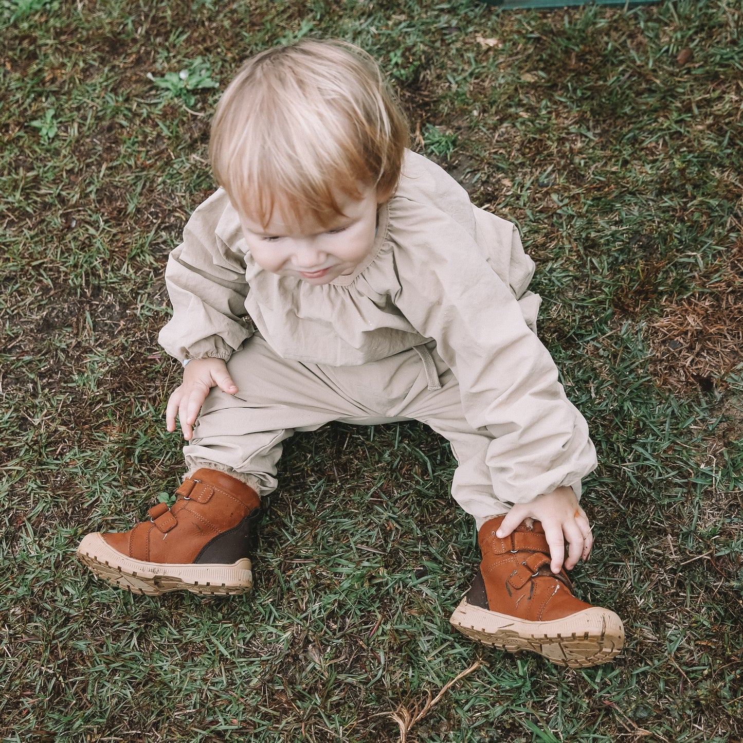 messy smock - stone